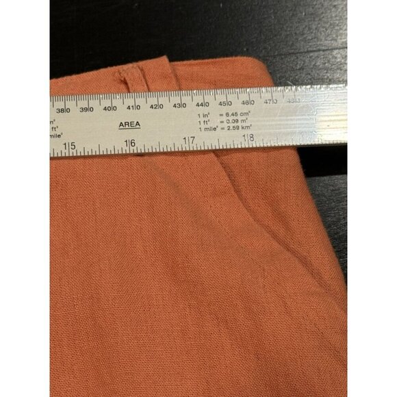 Just Living Linen Blend Womens XL Wide Leg Pumpkin Orange Drawstring Pants - Picture 8 of 11